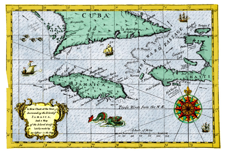 Jamaica map for the Pirates of Port Royal series